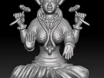 LAKSHMI statue of hindu goddess 3D model