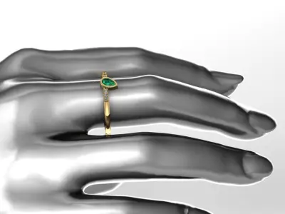 Ring - Gold - Silver 3D print model