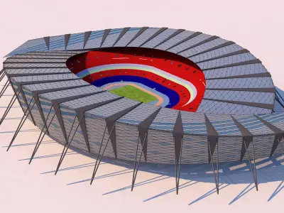 0008 - Stadium Building 3D model