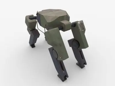 Robot Dog Low-poly 3D model