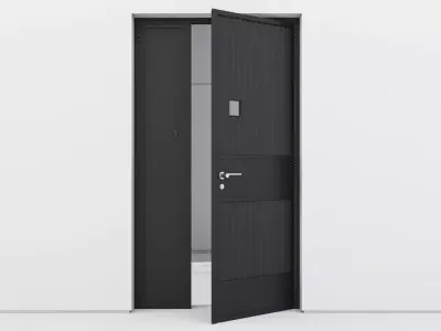 Aluminium door 39 3D model