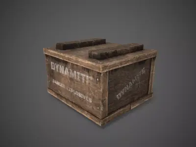 Dynamite Box Low-poly 3D model