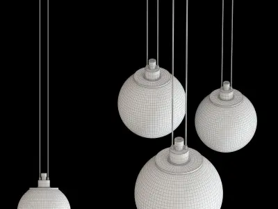 Les Acrobates De Gras No 322 Glass Ball Pendant Light 3D model