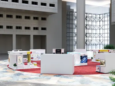 ten booth in King Saud University 3D model