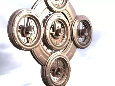 Ancient Alien Star Ring Monolith 5  3D model