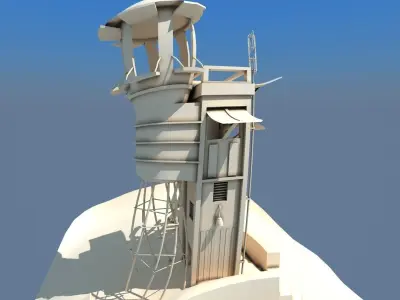 Cartoon house Low-poly 3D model