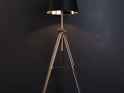 Zuma Line Seville Black and White - Floor Lamp 3D model