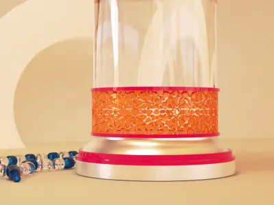 Orange Lantern  Low-poly 3D model