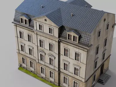 Classic building Low-poly 3D model buy