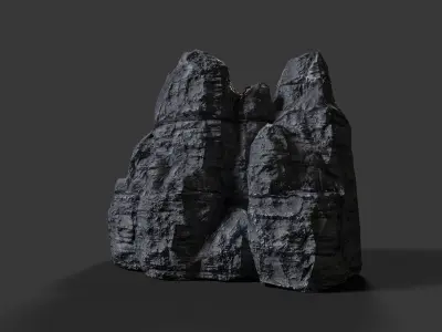 Cliff rock formation Low-poly 3D model purchase