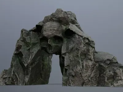 Skull Cave Low-poly 3D model