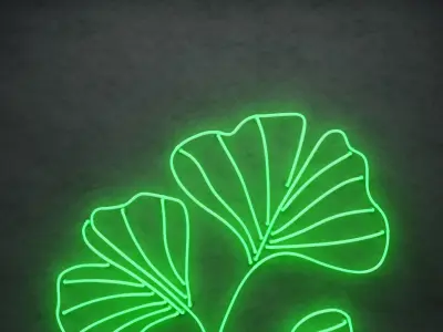Neon 3D Model 21 - Leaf 3 3D model