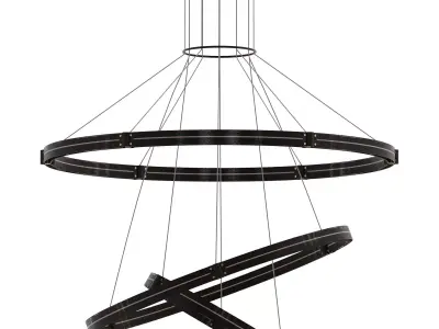 EuroFase Admiral 3 Tier LED Chandelier 3D model