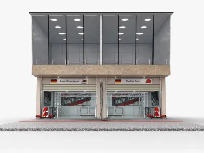  Race Track Pit Lane Garage 