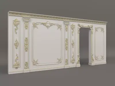 Wall Molding in Classic French style 24 3D model
