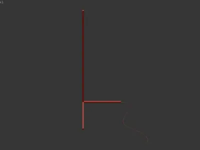 Modern LED Floor Lamp 3D model buy