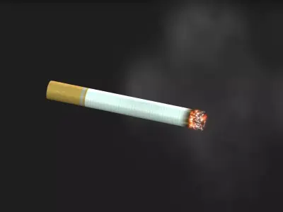 Cigarette burning Free 3D model