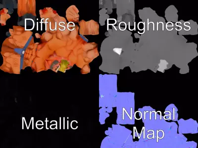 Muscular Heroic Figure model pack Low-poly 3D model