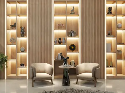 Piano Area Interior 3D model