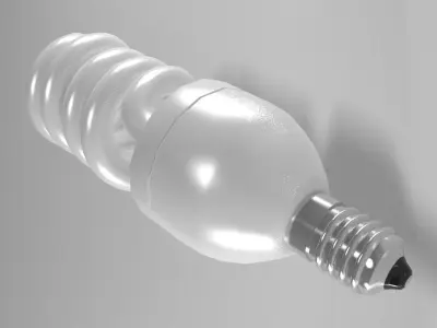 Fluorescent light bulb 3D model