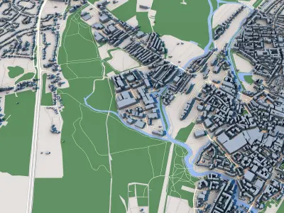 Oxford City United Kingdom 3D model