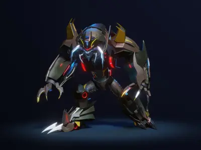 Insecticon Transformers Prime Character Rig Low-poly 3D model