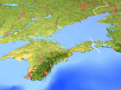 Ukraine High resolution 3D relief maps 3D model