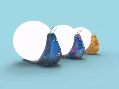 Creative snail table lamp 3D model