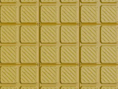 Yellow Metal Plate Sci-fi PBR Seamless Texture