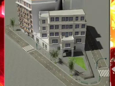 European City Block 02 3D model