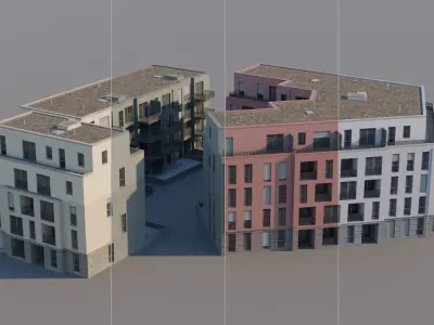 Modern Apartments European Pack Low-poly 3D model
