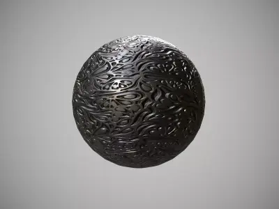 Metal with pattern pbr material Texture