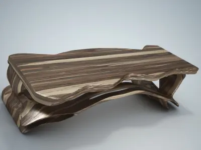 Tree trunk Coffe table HD 3D model