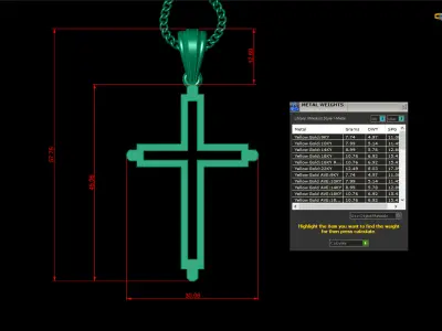 Cross Light Gold 4CP044 3DM STL 3D print model purchase