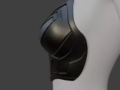 SLEEK SCI-FI BREASTPLATE 3D print model