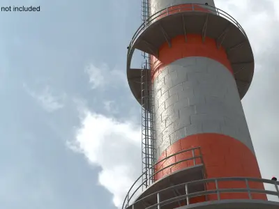  Fuel Processing Factory with Chimney Pipe 