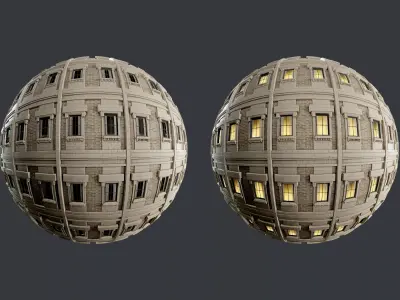 Building Facade Seamless PBR Texture 07 Texture