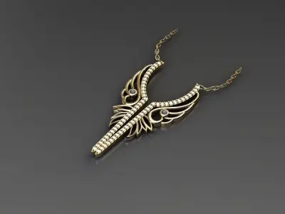 Wing Angel Pendant 3D print model