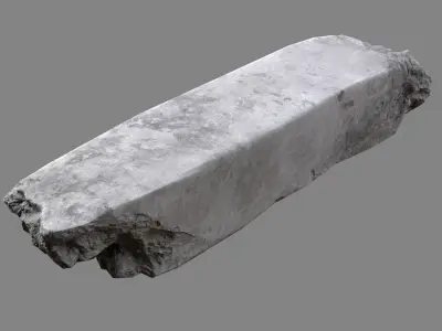 Damaged Concrete Column 02 Low-poly 3D model