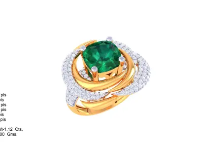 Women Ring  Render 3dm STL OBJ FBX Details 3D print model 415