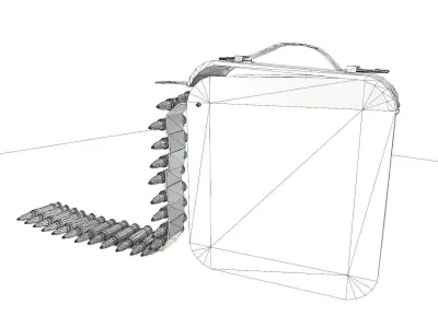 Military green metal ammo box da1 Low-poly 3D model