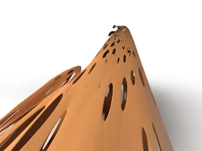 HippoII Voronoi Low-poly 3D model