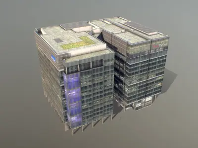  London 15 Canada Square 30 North Colonnade Low-poly 3D model