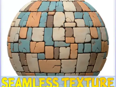 Stylized Stone Floor Seamless Texture Texture 25