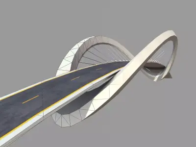 Low Poly Bridge for AR-VR-Metaverse-Mix Reality Low-poly 3D model