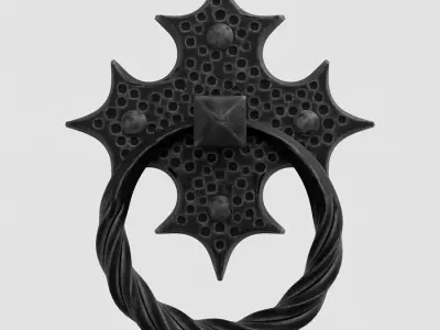 Forged handle Low-poly 3D model