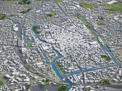 Treviso - 3D City Model Low-poly 3D model