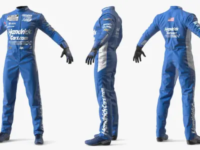  HendrickCars com Fireproof Racing Set with Gloves and Shoes Blue 