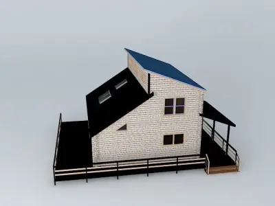 Big log cabin Free 3D model