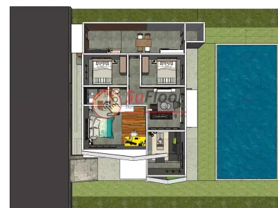 House 9x12m code 546 - Sketchup 3D model 3D model 3D model